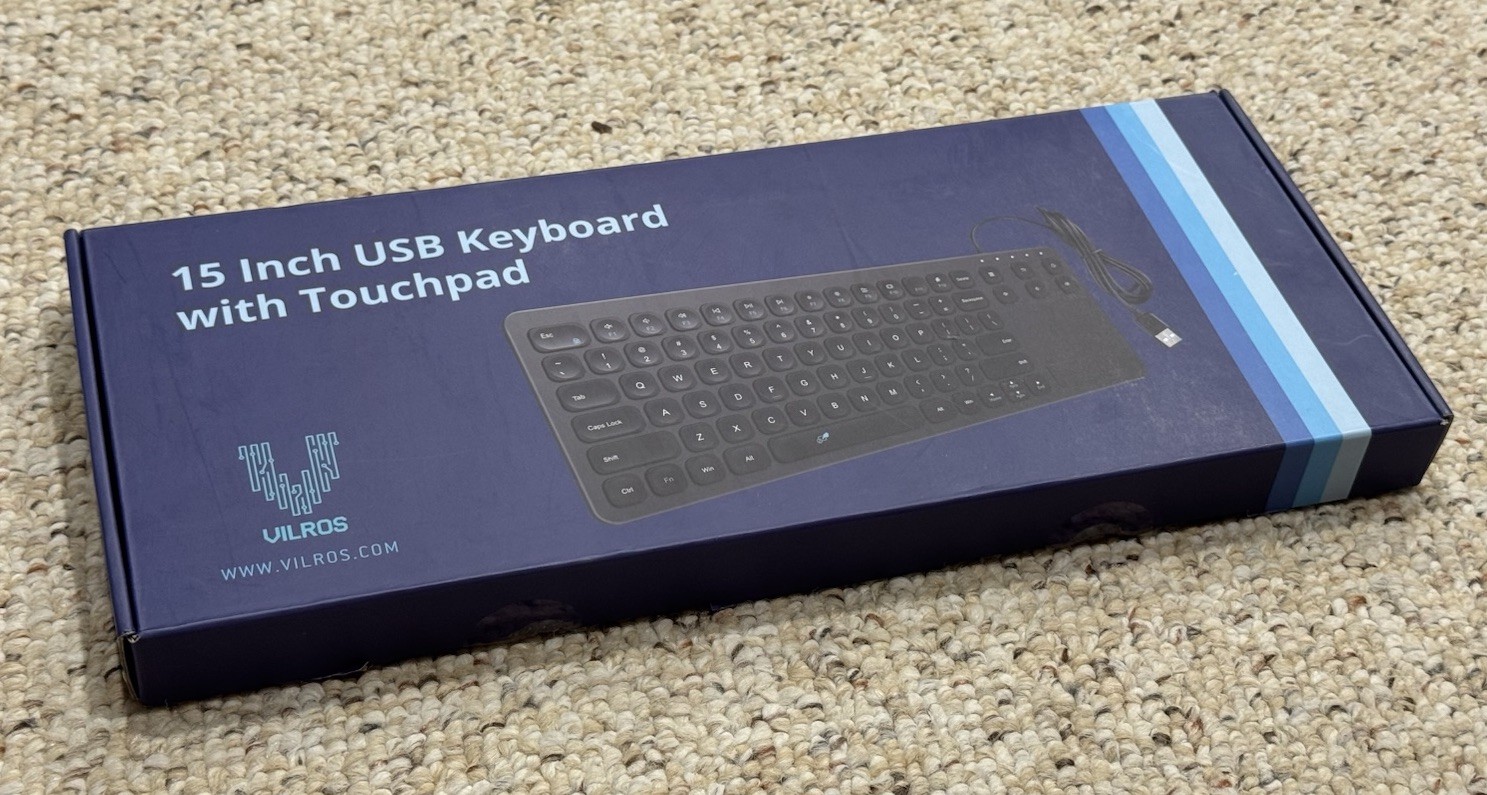 Vilros USB Keyboard 15 Inch with Touchpad for Raspberry Pi