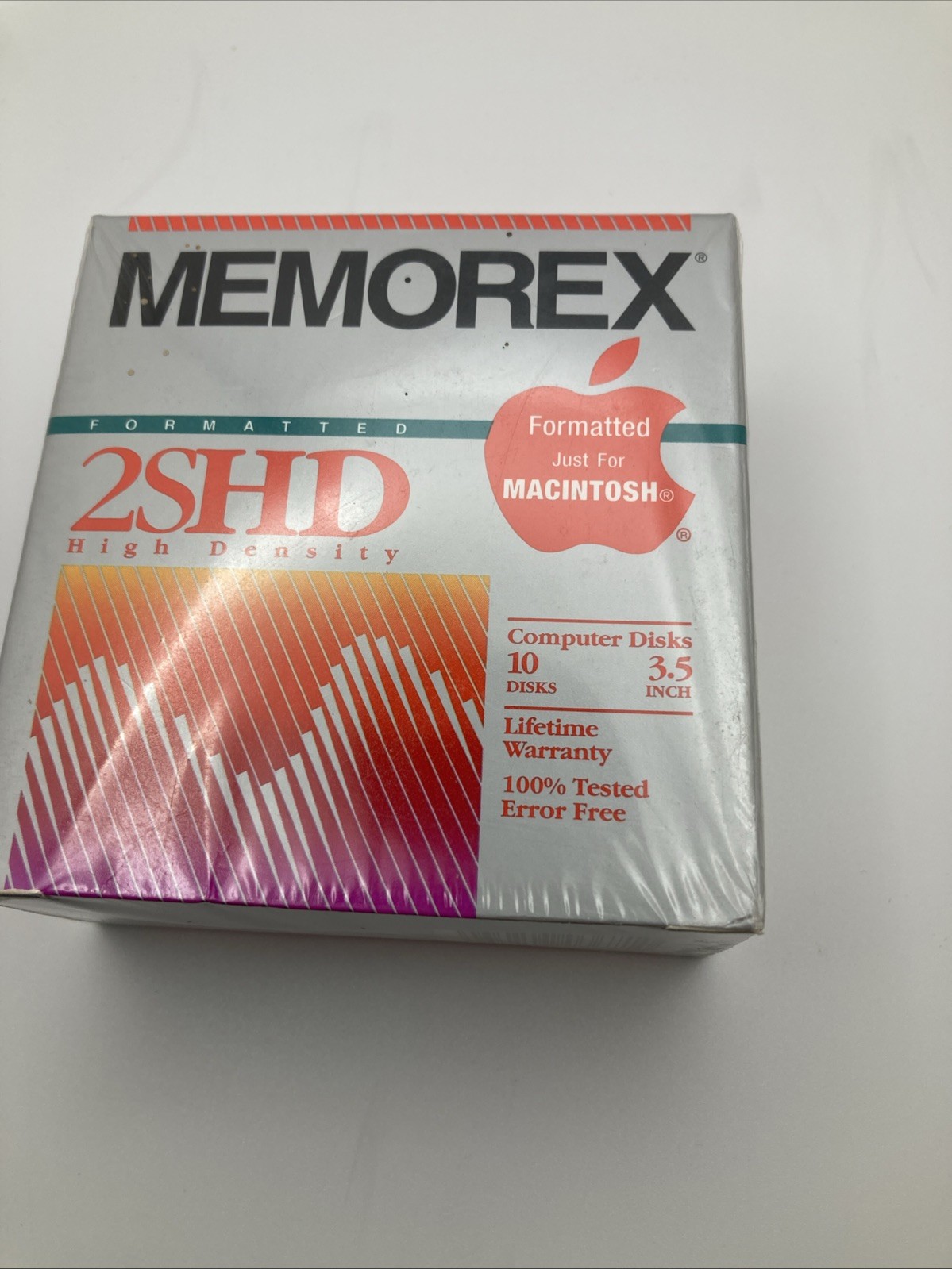Memorex 2SHD  3.5" Disks Formatted for Macintosh Qty. 10 NEW SEALED 1993
