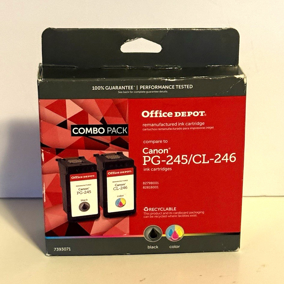 Office Depot Canon PG-245 CL-246 Ink Cartridge Combo Pack