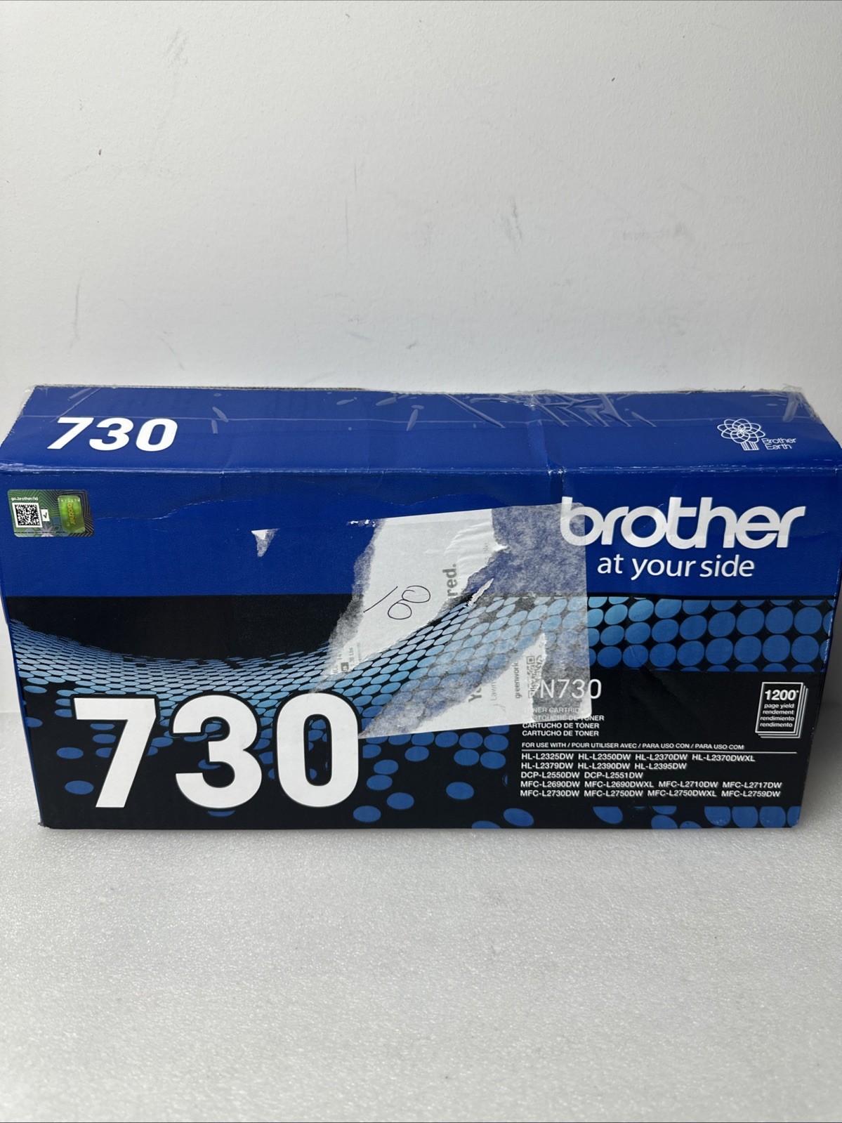 Brother Genuine TN730 Standard-Yield Toner Cartridge- Black