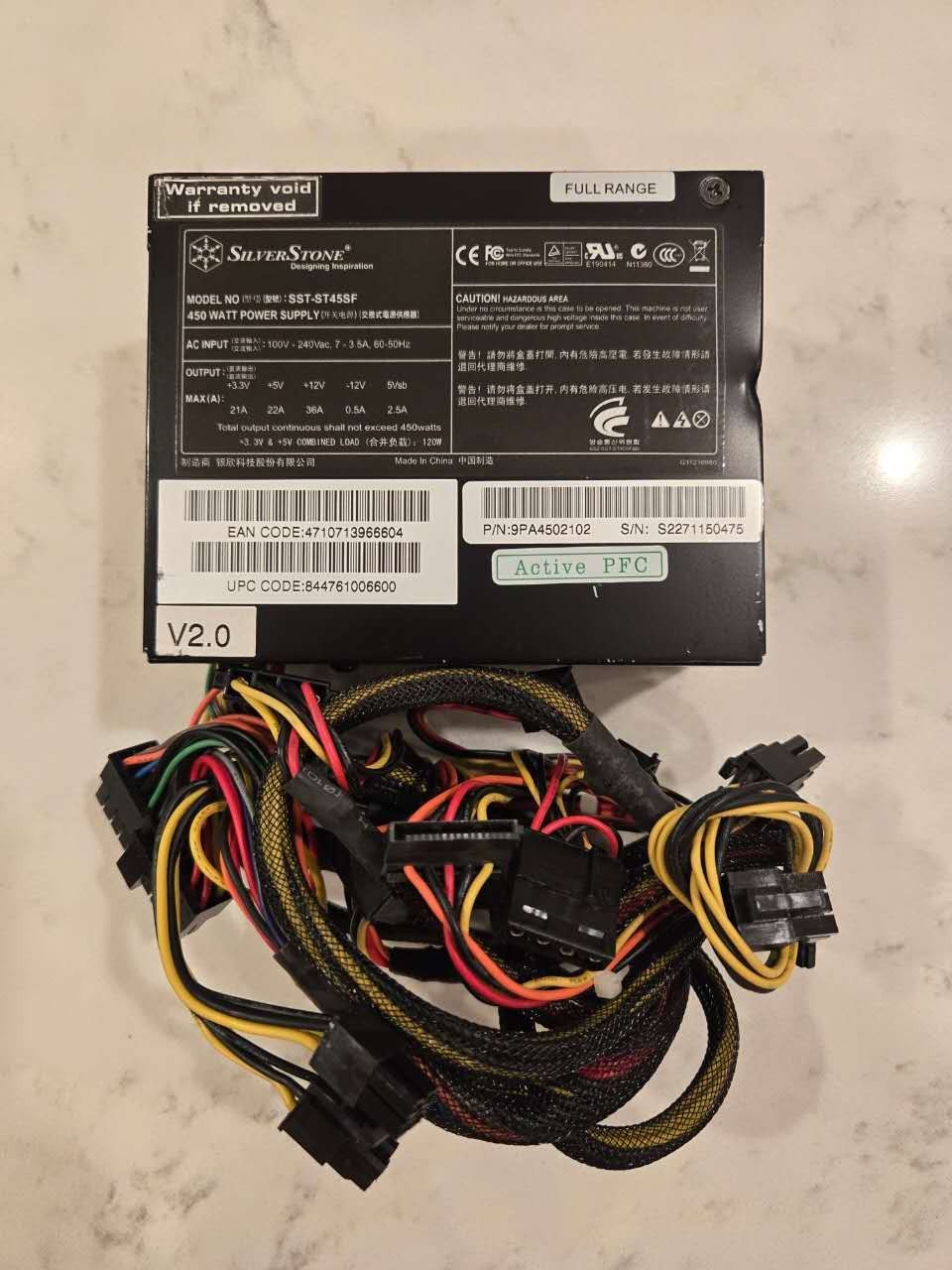 Silver Stone SST-ST45SF 450W SFX 80 Plus Bronze Power Supply
