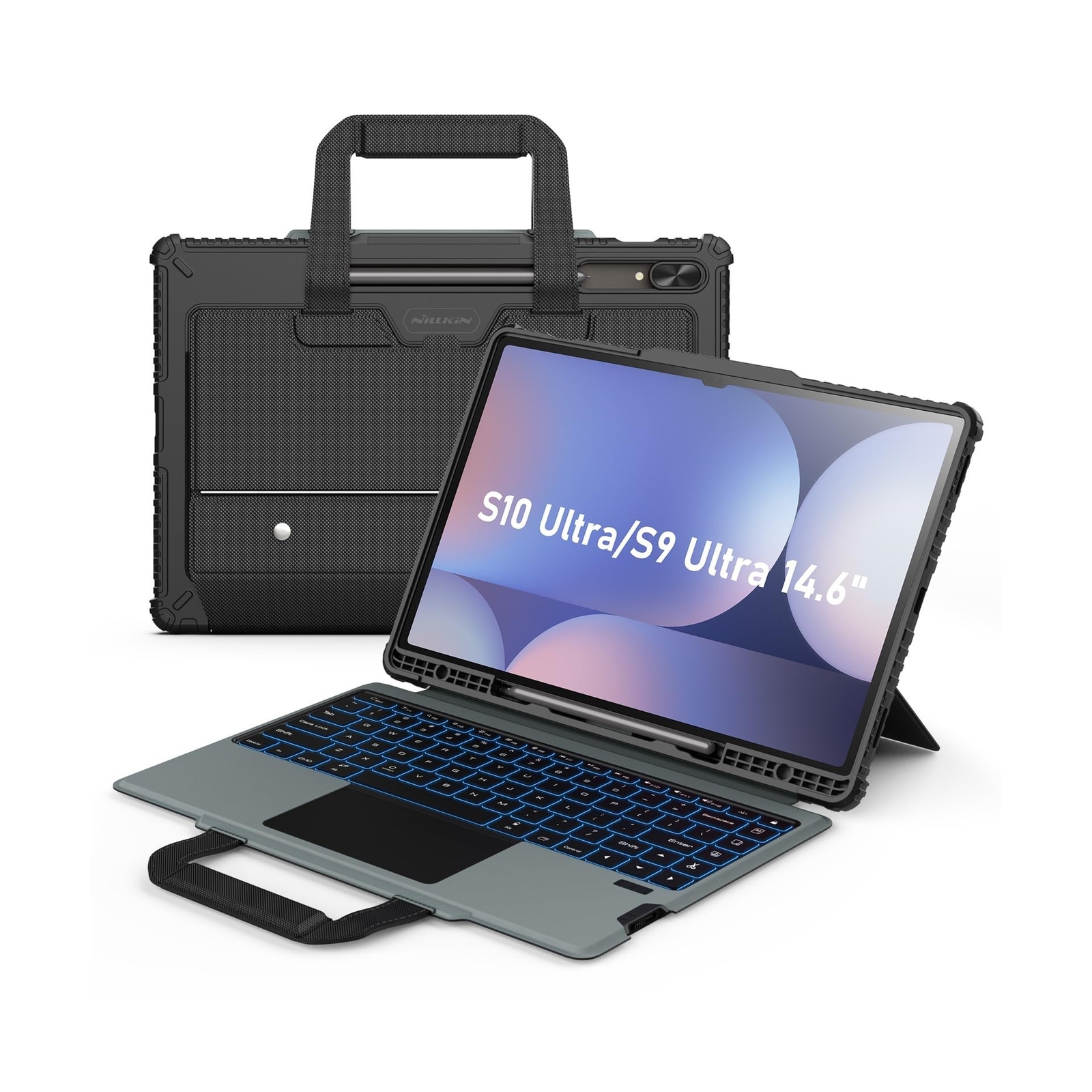 Nillkin for Samsung Galaxy Tab S10 Ultra Detachable Keyboard Case with 7 Back...