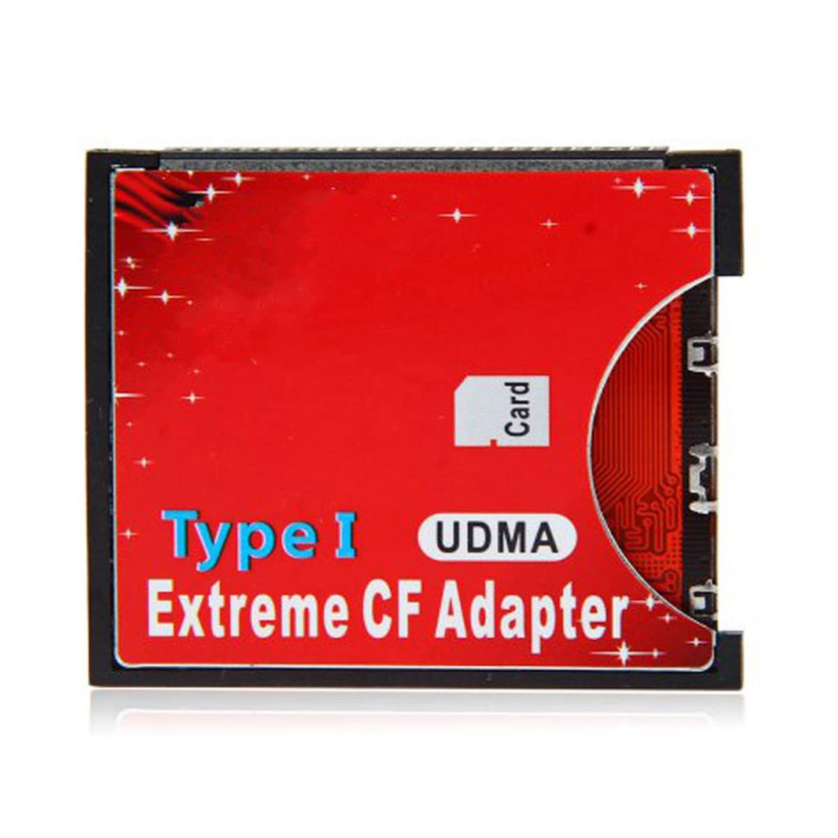 Chenyang SD to CF Card Adapter SDHC SDXC Standard Compact Red SD-TF Kit 