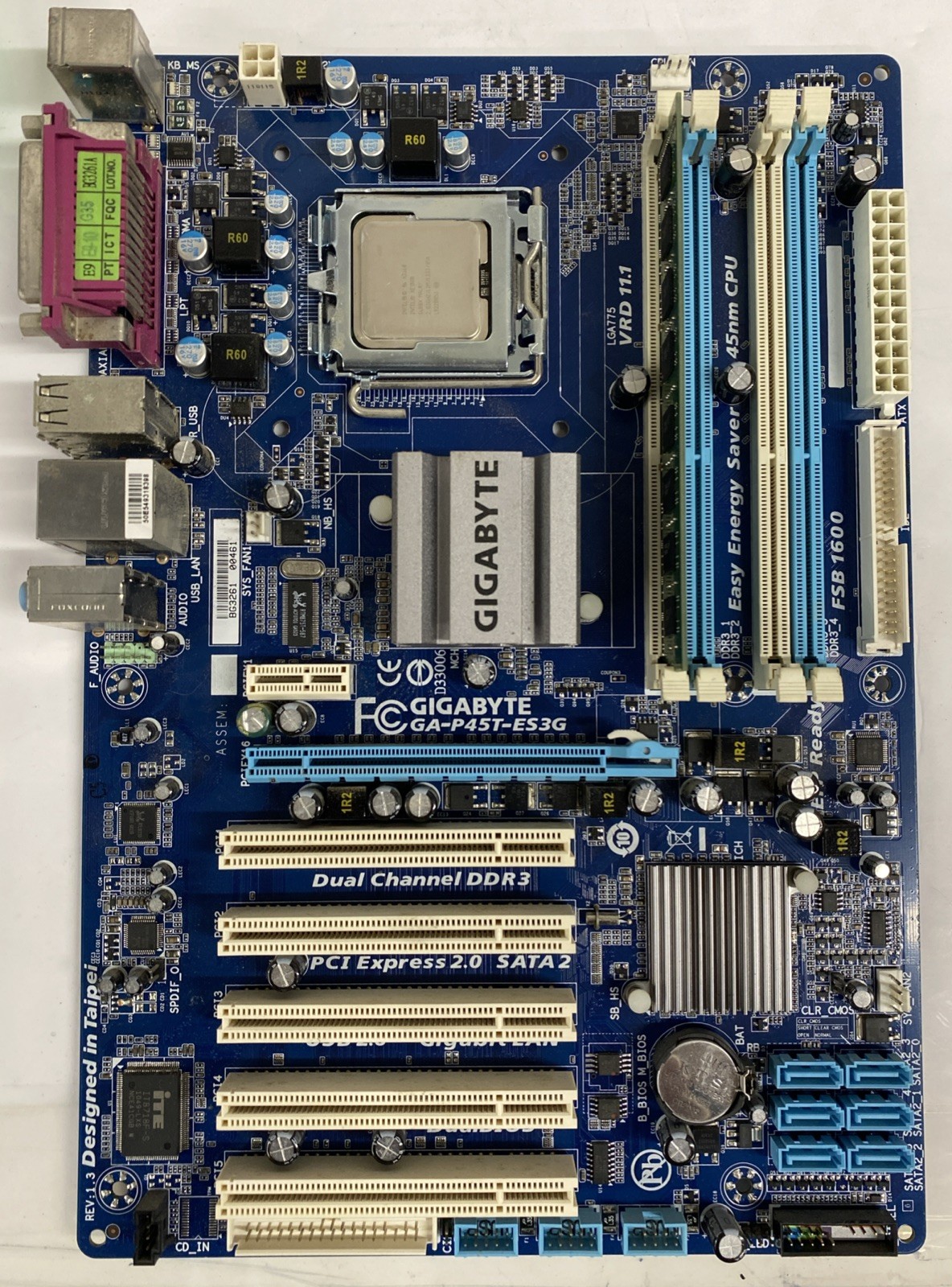 Original Gigabyte GA-P45T-ES3G Intel P45 Motherboard LGA 775 socket 2GB DDR3
