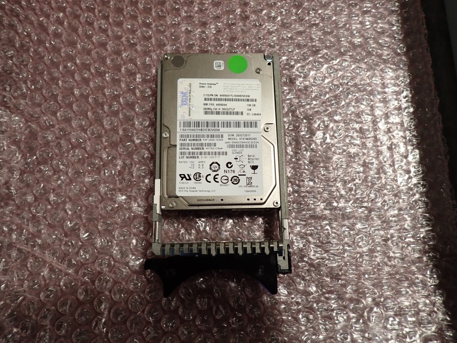 IBM 44V6844 139GB 115K RPM SFF SAS DASD HDD Internal Hard Disk Drive