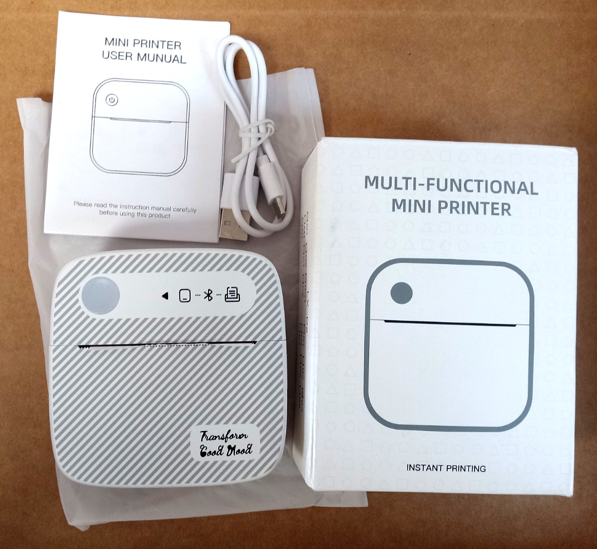 Multi-Functional Mini Printer 3.22'' x 1.57'' - LX-D2 / B3 - Instant Printing