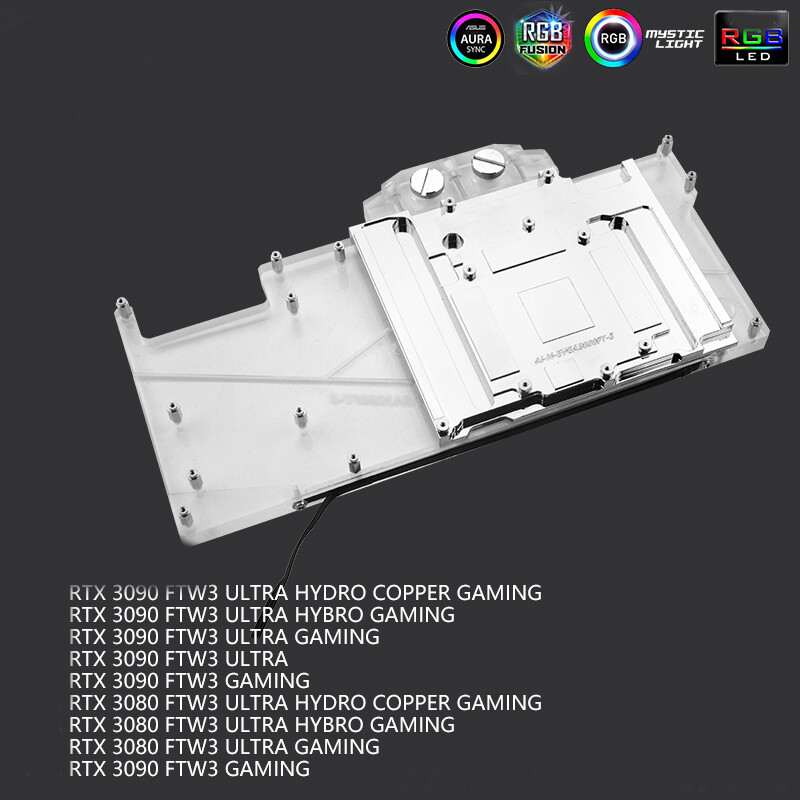 For EVGA 3090 3080 TWF3 DIY Water Block Full Coverage Graphics Card Water Block