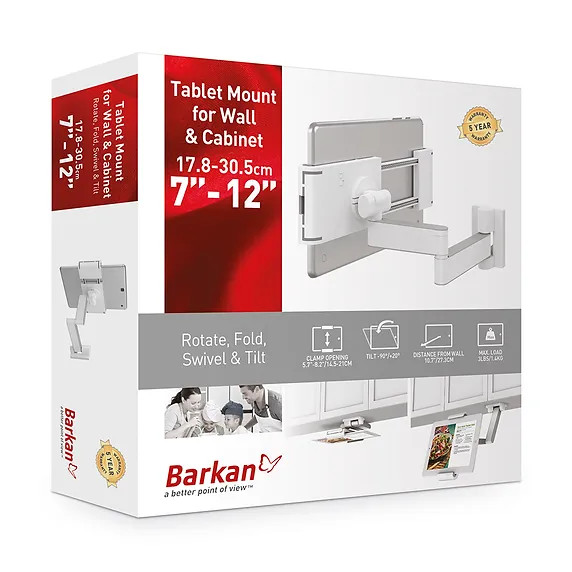 BARKAN T54 Tablet Mount  7" - 12" Rotate, Fold, Swivel & Tilt
