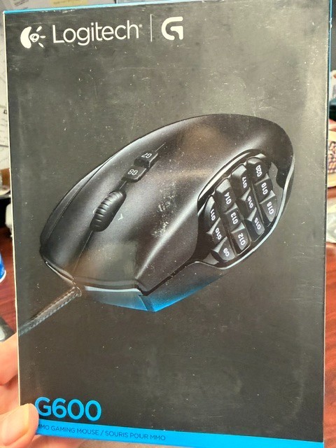 Logitech G600 MMO Wired Gaming Mouse - Black open box