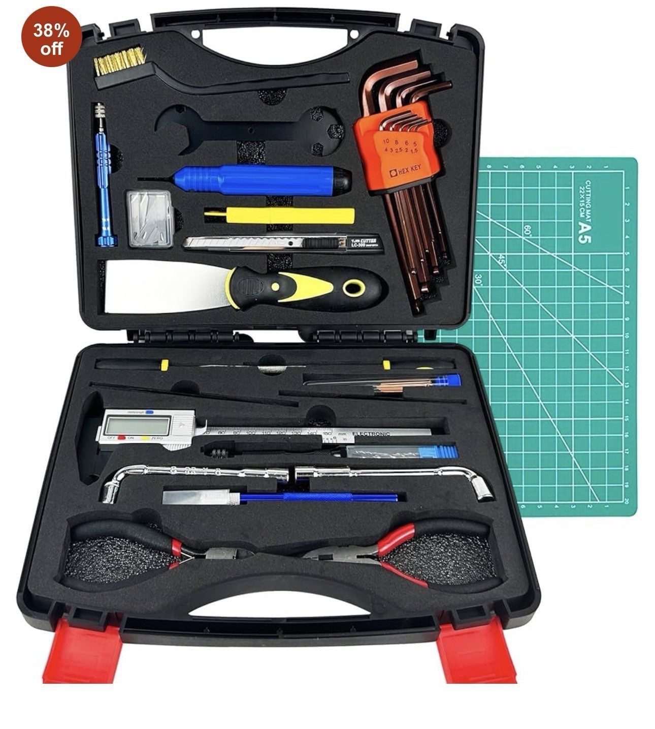 Durable 81-Piece 3D Printing Tool Set in ABS Toolbox - Perfect for DIY Projects
