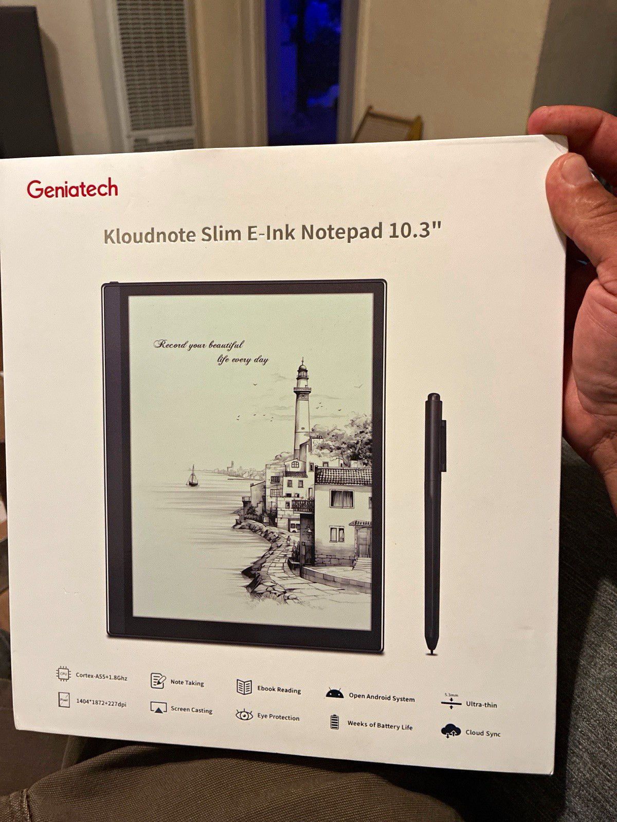 Geniatech Kloudnote Slim 10.3in E-Ink Tablet Android Wi-Fi 64GB Black