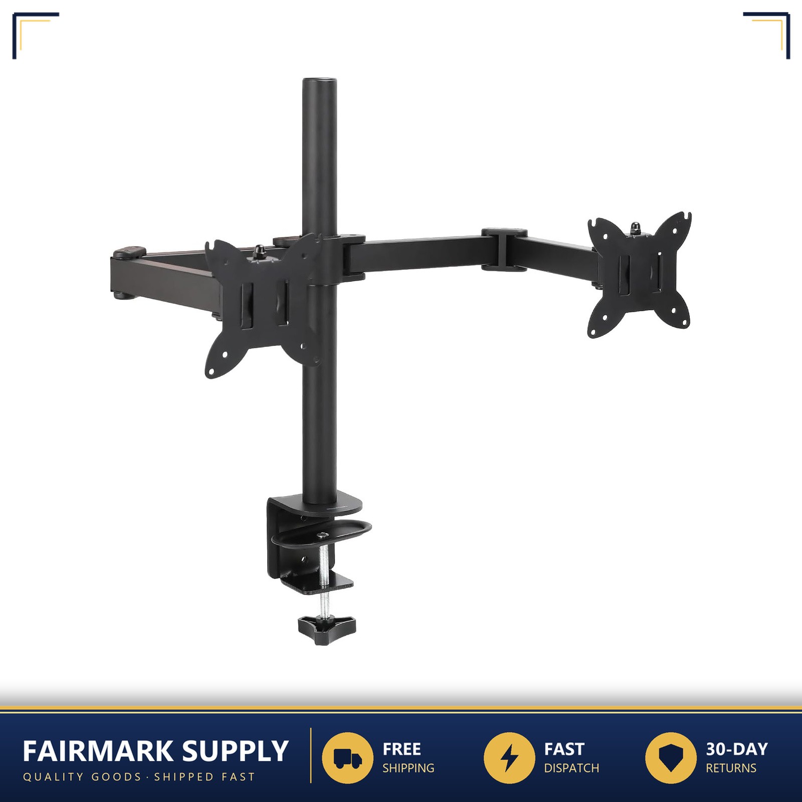 Dual Monitor Desk Mount Supports Up To 32 Inch VESA 75x75mm 100x100mm