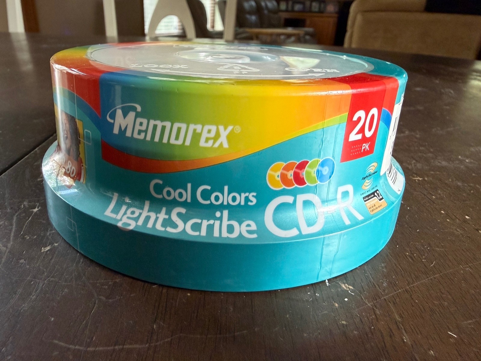 Memorex Cool Colors LightScribe CD-R 20 Pack Spindle 52x 700MB 80 Min Sealed
