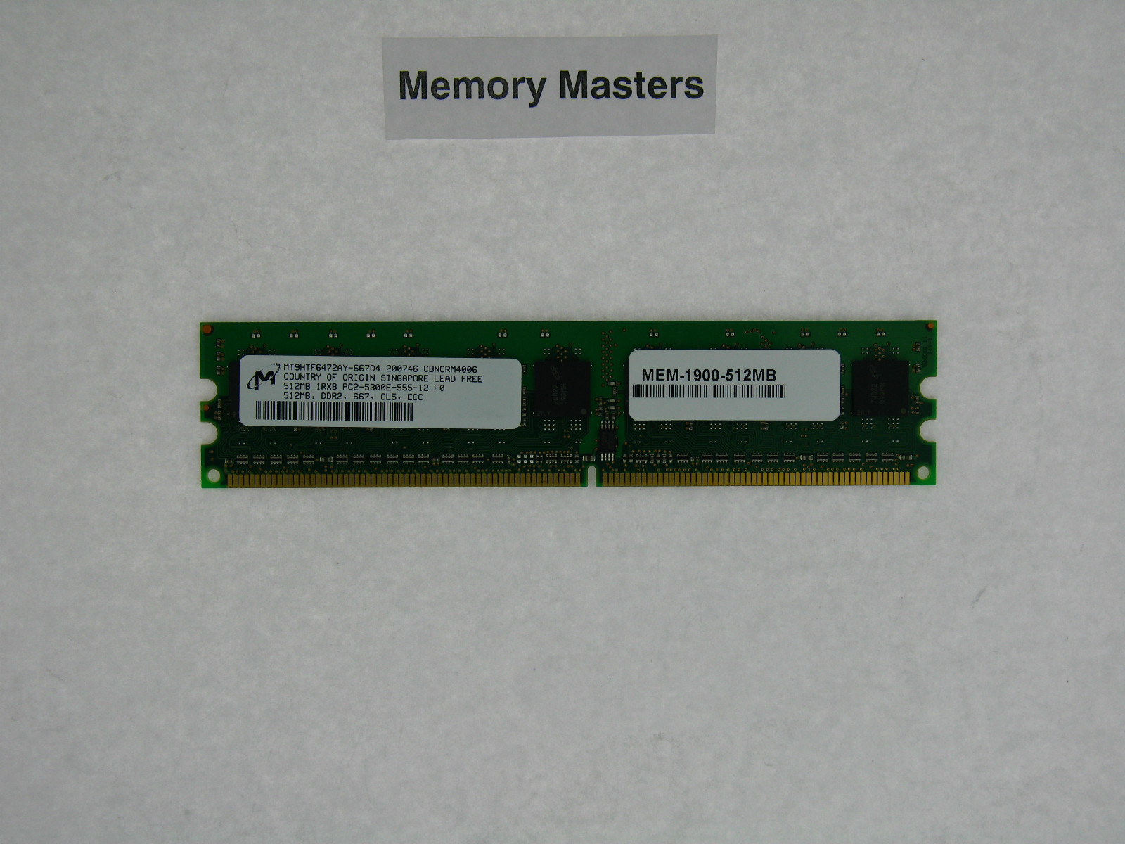 MEM-1900-512MB 512MB Approved DRAM Memory for Cisco 1900 Series