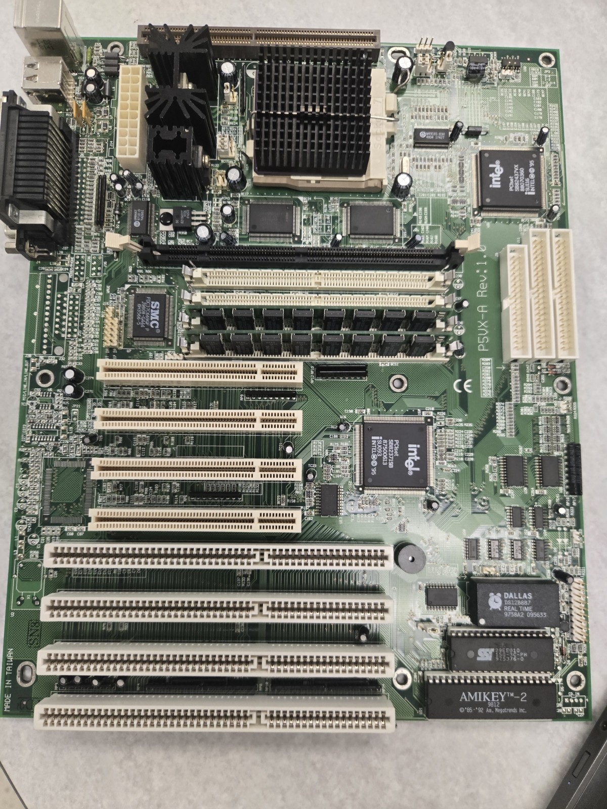 RARE P5VX-A R1.0 SOCKET 7 ATX MOBO PENTIUM AMD CYRIX MBMX12 With Cpu And Ram