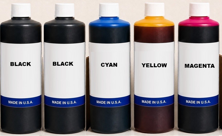 5 x PREMIUM COMPATIBLE BULK INK REFILL KIARO QL-240 QL240 5,000ML (K-C-Y-M)