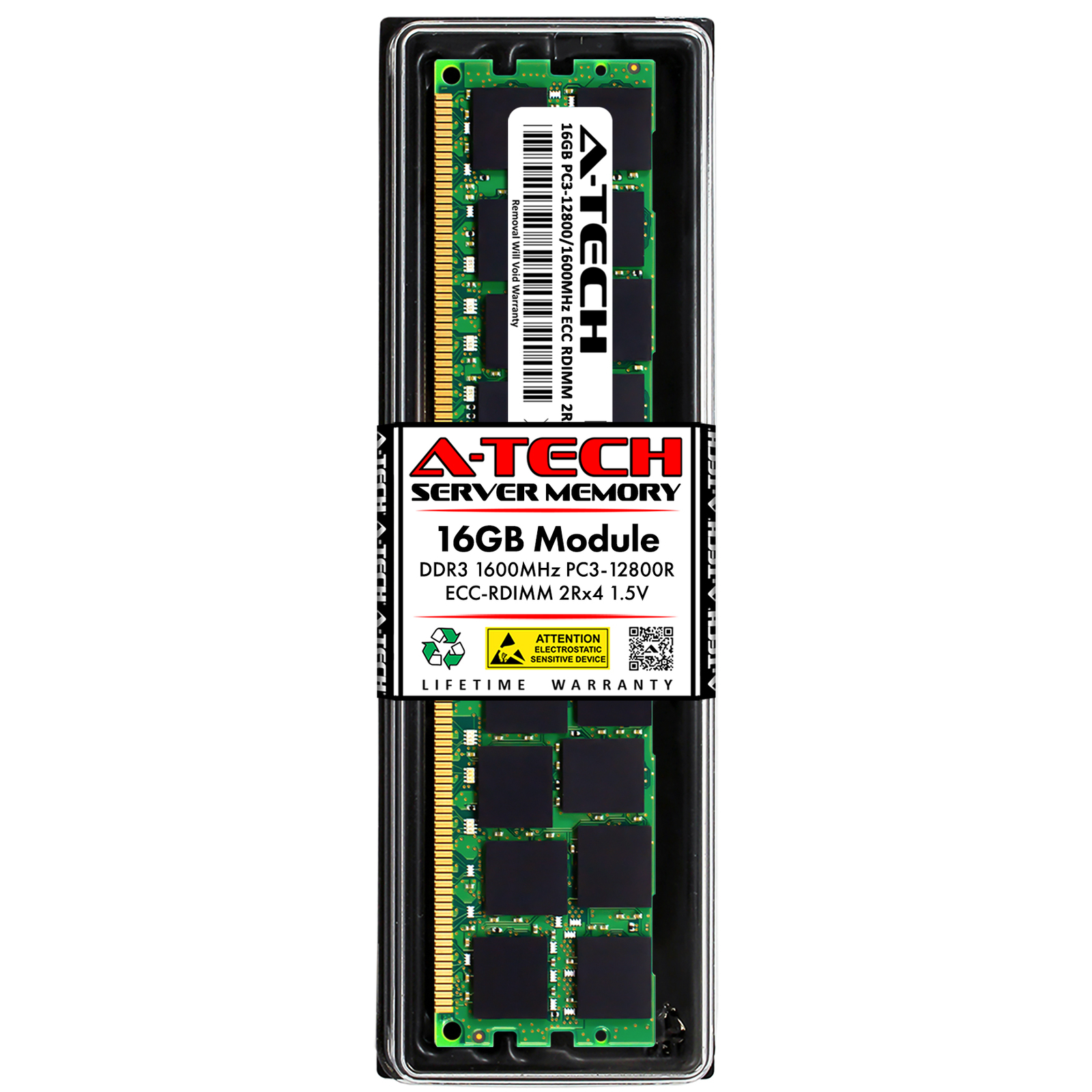 16GB DDR3 PC3-12800 RDIMM (Replacement for IBM-Lenovo 90Y3159) Server Memory RAM
