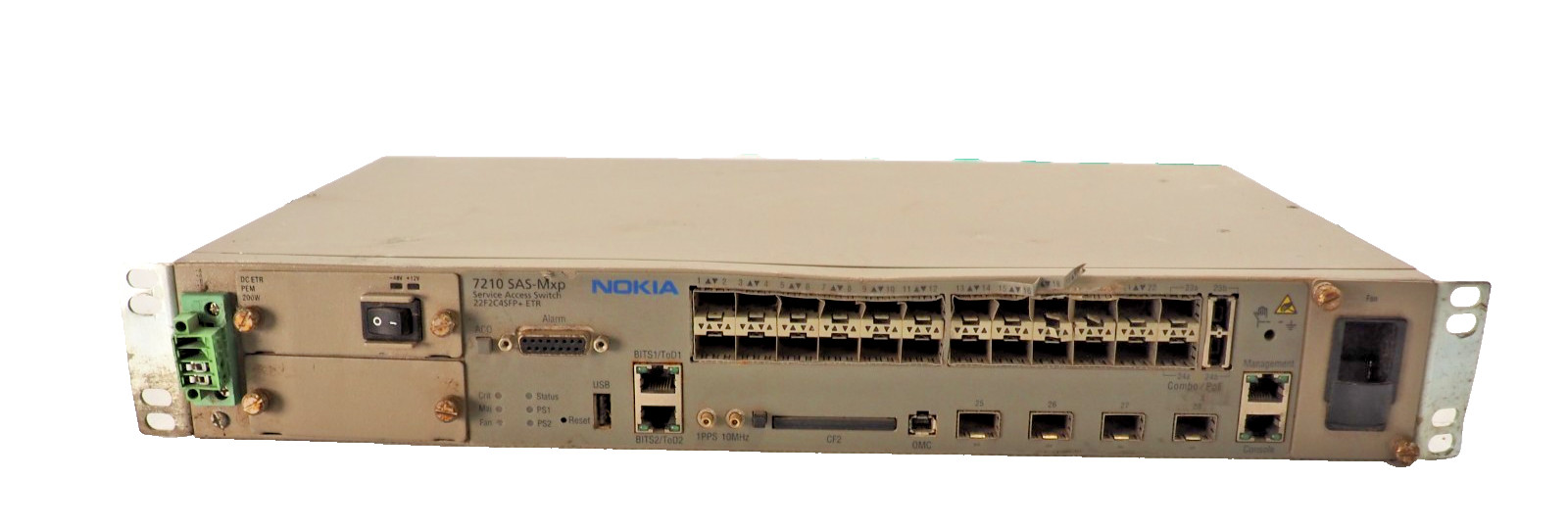 Nokia Alcatel-Lucent 7210 SAS-Mxp 22F2C45SFP+ Service Access Switch FOR PARTS