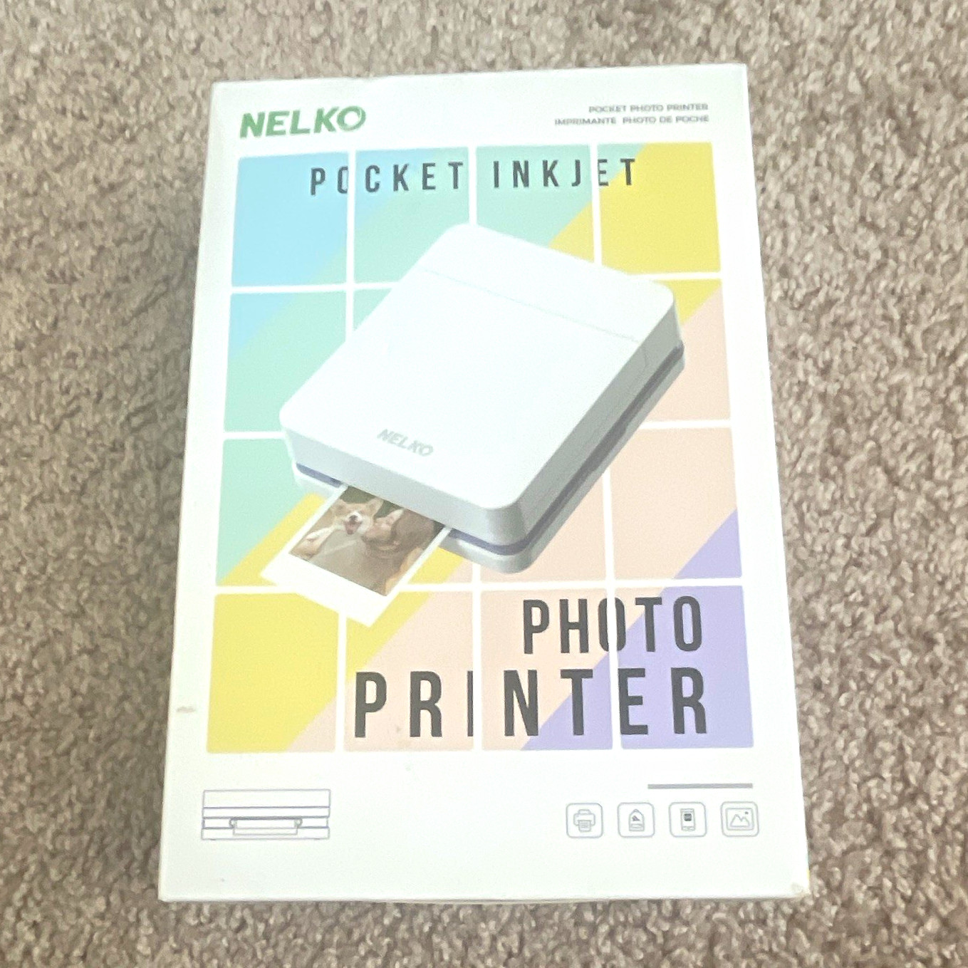 NELKO PP01 Pocket Inkjet Portable Color Photo Printer USB-C 2x3 600dpi