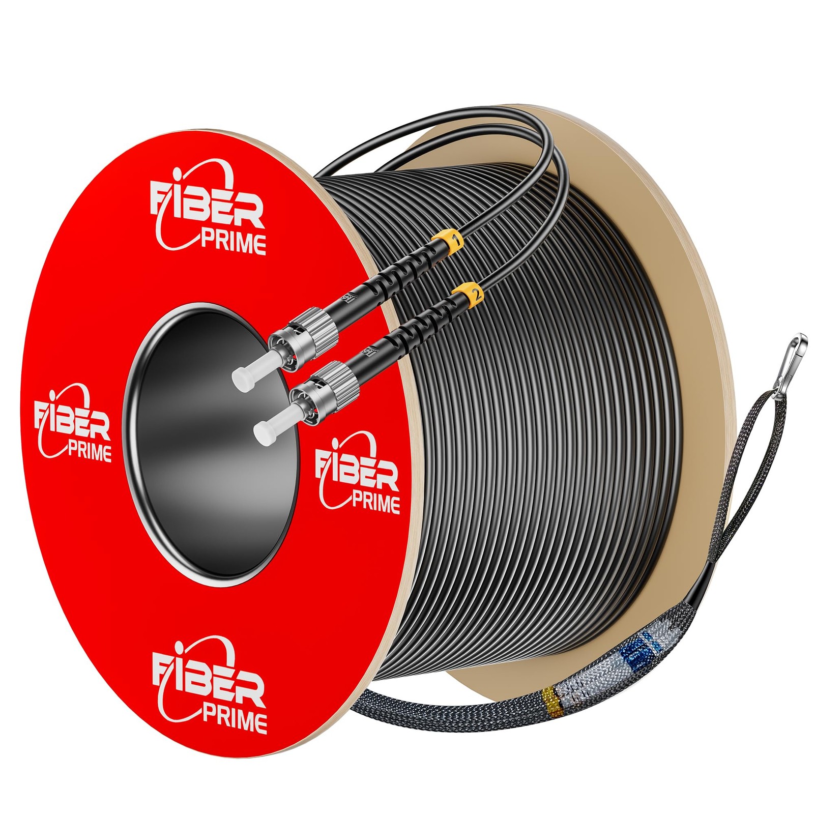 FiberPrime OS2 LC to ST Outdoor Fiber Cable 200FT