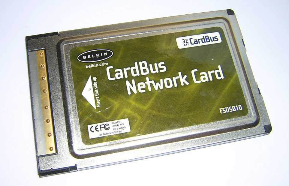 Belkin 10/100 Ethernet LAN Adapter CardBus PC Card F5D5010 without Dongle Cable