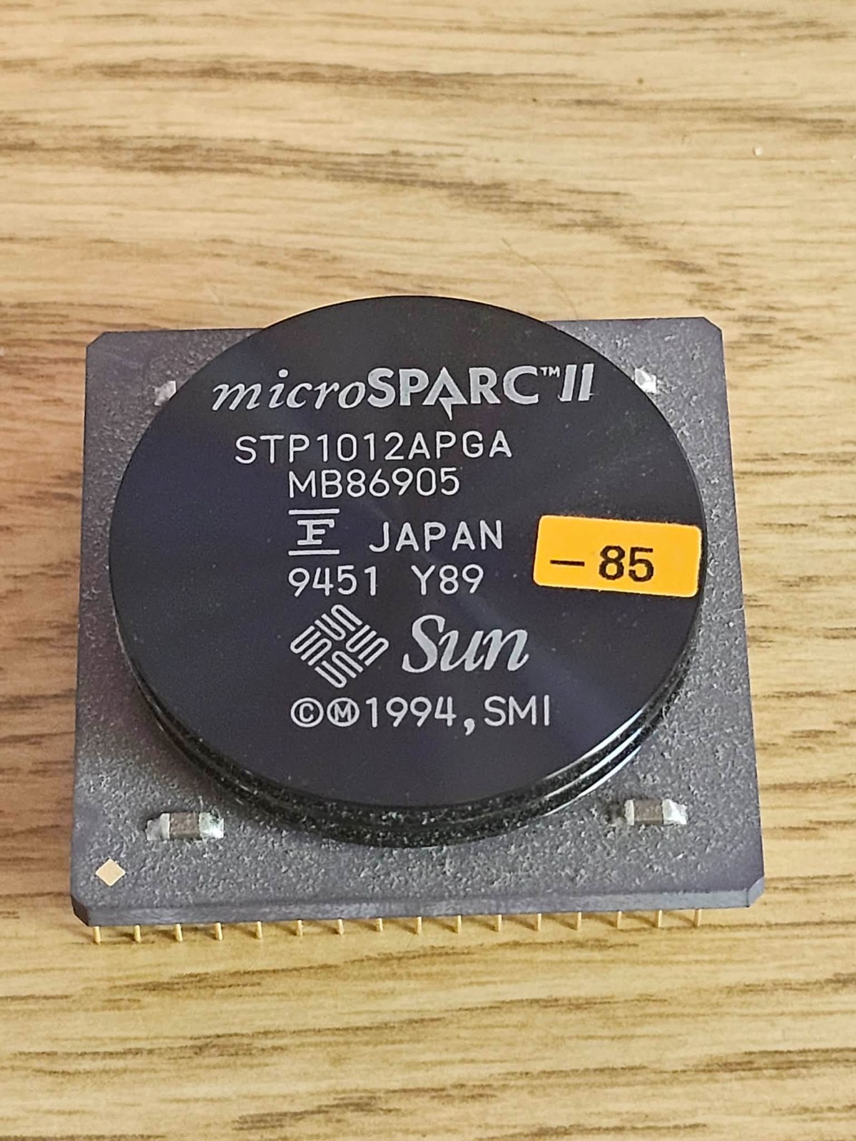Rare Micro SPARC II STP1012APGA MB86904 STP1012PGA SUN FUJITSU vintage CPU GOLD