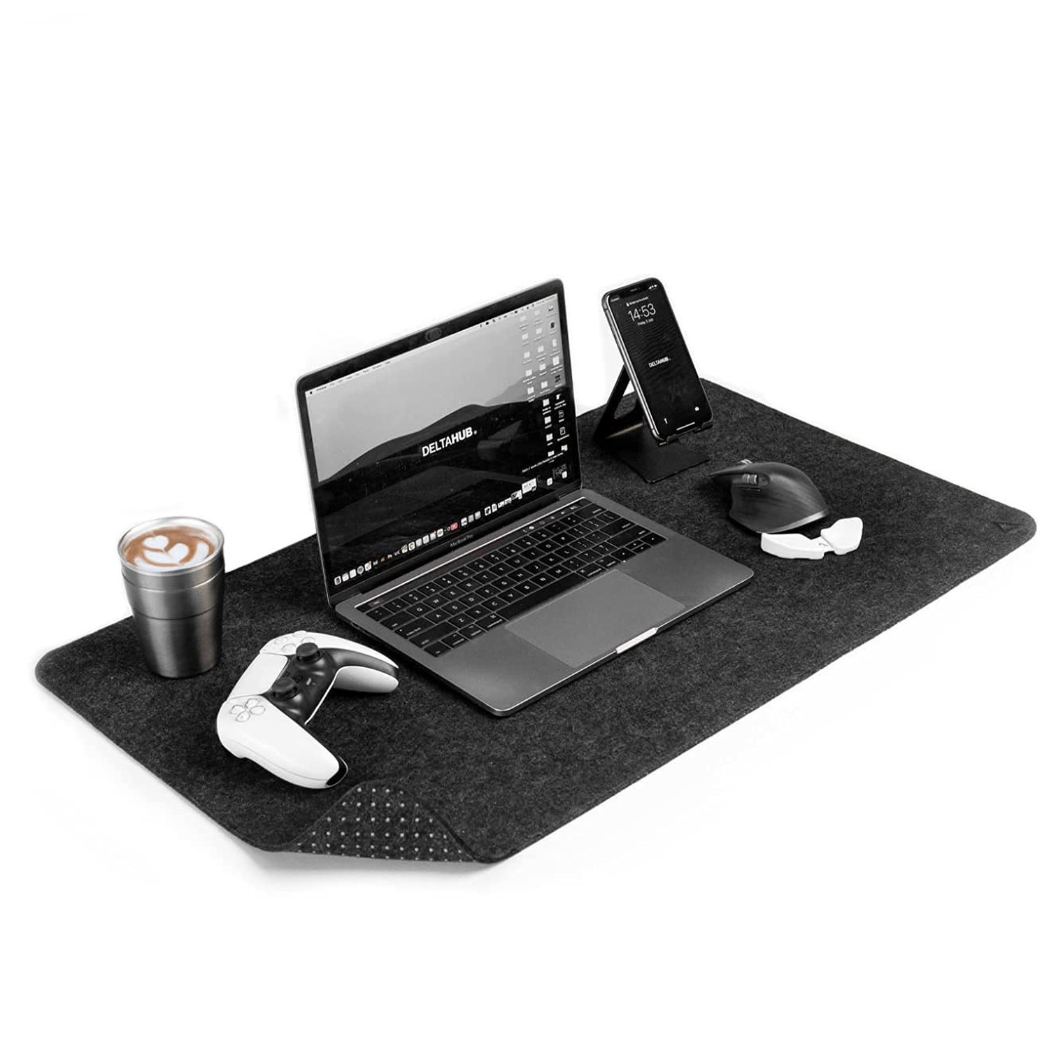DELTAHUB - Minimalistic Felt Desk Protective Pad, Anti-Fray, Anti-Slip, Easy ...