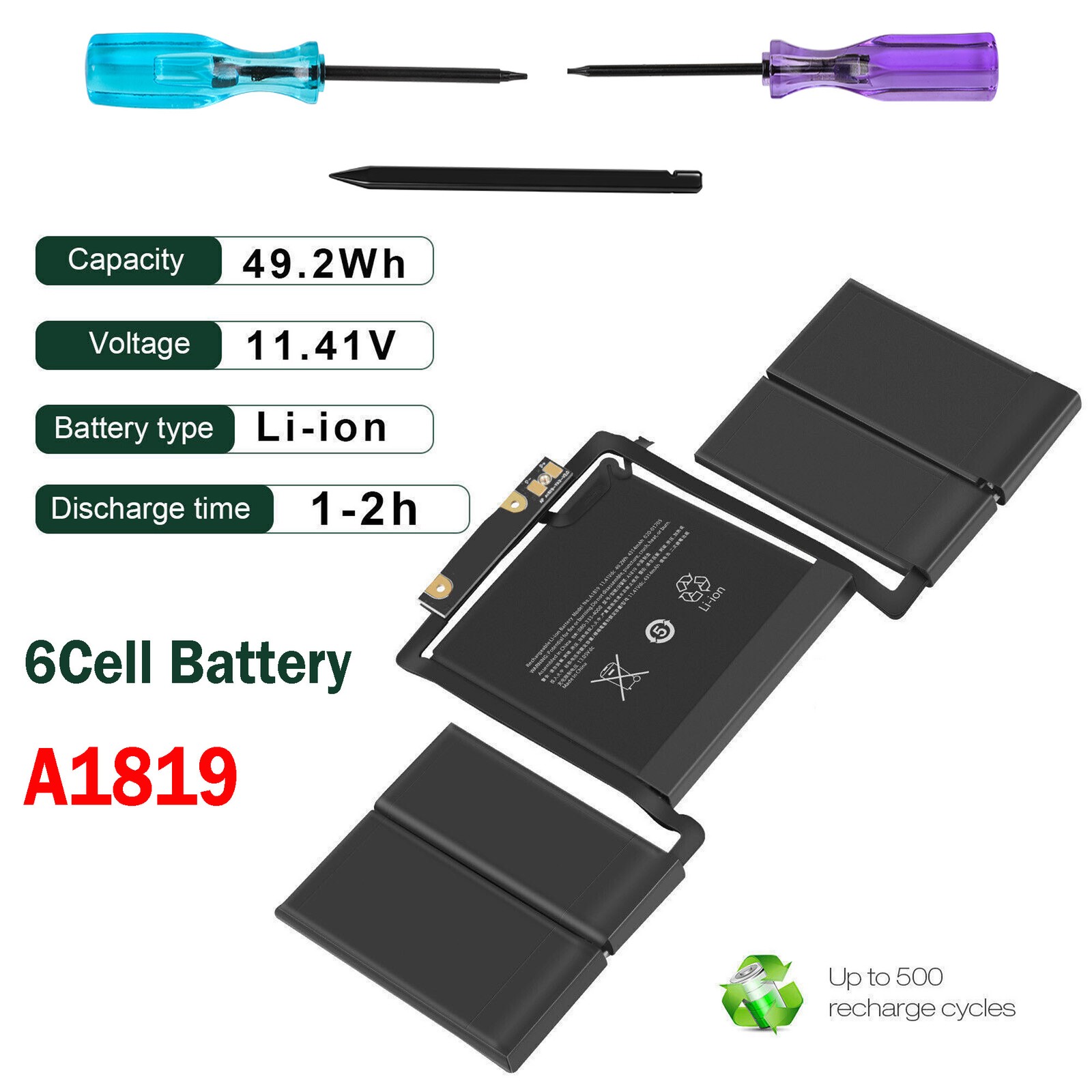 Battery for Mac Book Pro 13" A1706 Late 2016 Mid 2017 Core I5 2.9 13" Late 2016