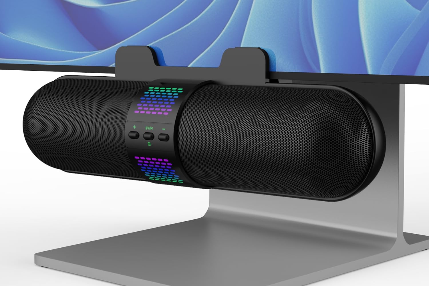 Computer Speaker Bluetooth 5.3 Wired USB Soundbar RGB Gaming Desktop Laptop Blac