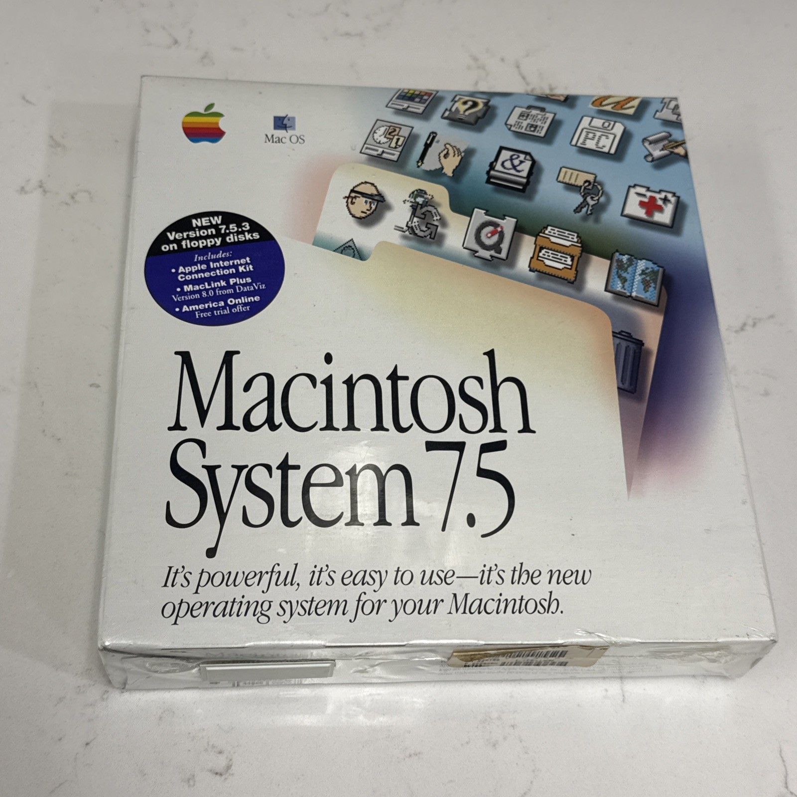 Apple Macintosh System 7.5 Vintage 1994 Mac OS 2 Original CDs Box Manual