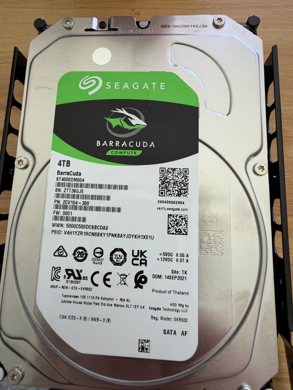SEAGATE 4TB 3.5" SATA HDD 5425 RPM ST4000DM004-2CV104, GRADE A SKU 9953