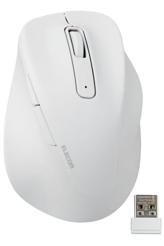 ELECOM EX-G 2.4GHz Quiet XL Wireless Mouse, White, M-XGXL30DBSKWH