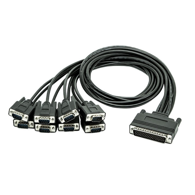 Compact 8 Port DB78Pin to DB9Pin PCIe Serial Cable for RealTime
