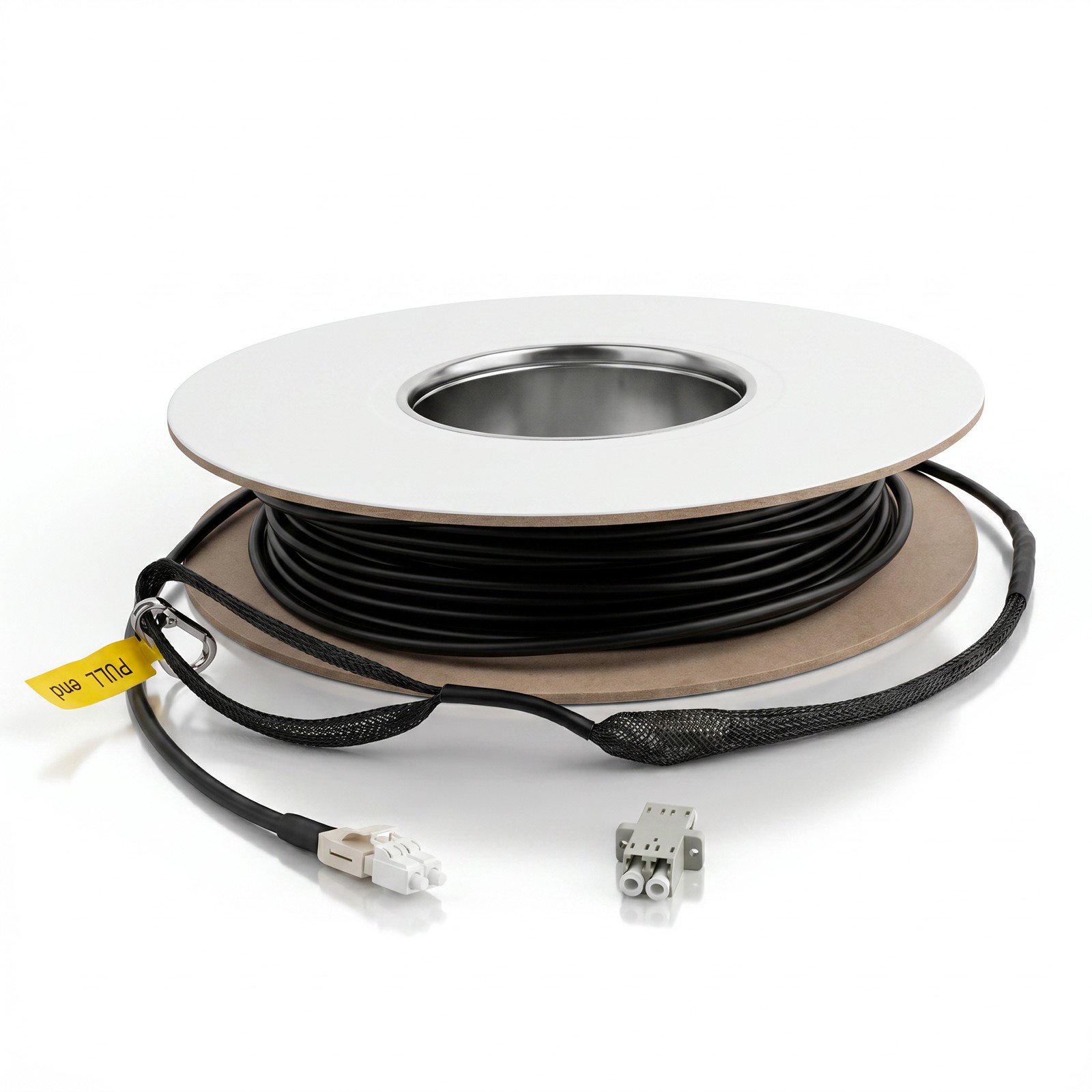 OM3 Multimode 2 Core LC to LC Armored  Fiber Optic Patch Cable TPU 30M-150M