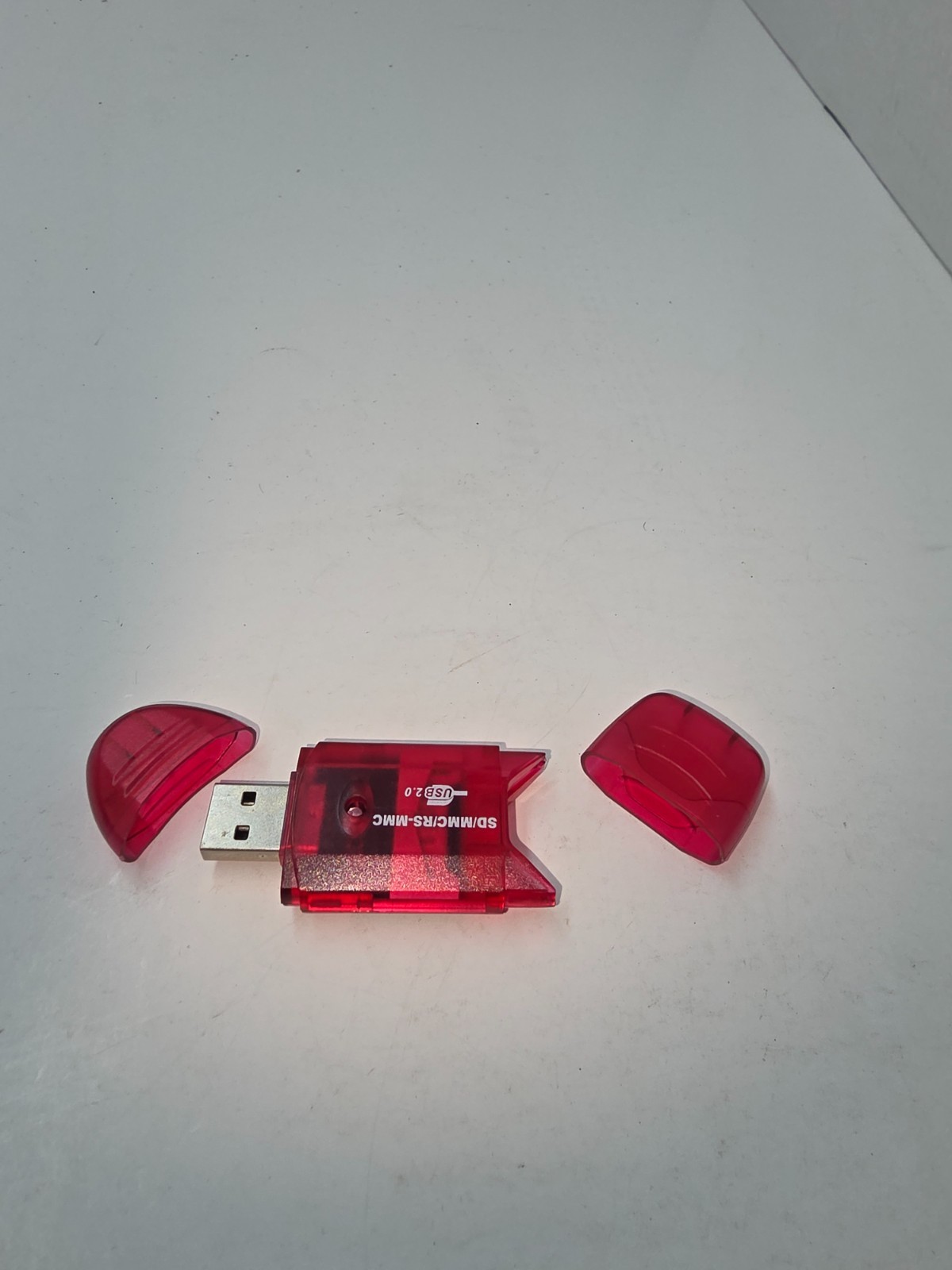 NEW CLEAR RED USB SD MEMORY CARD READER MADE BY DREAM GEAR  (NO SD CARD )#B36