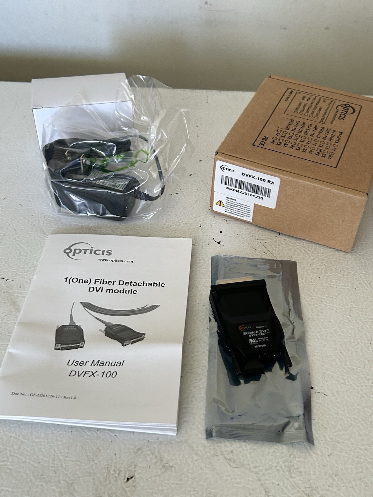 Opticis Fibre Detachable Stretch DVI Module DVFX-100-RX New