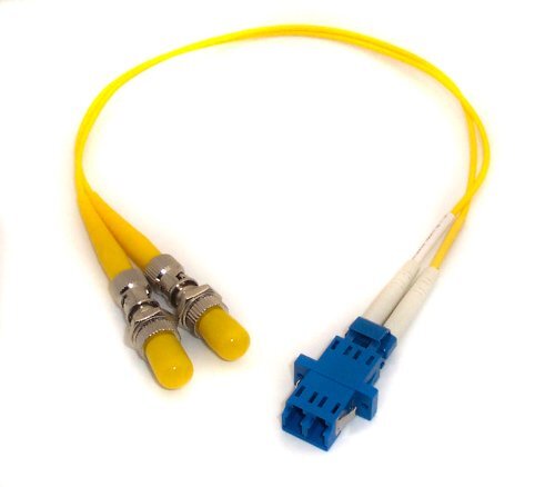 1FT Fiber Optic Adapter Cable LC F ST Singlemode 9/125 Duplex Patch Cable