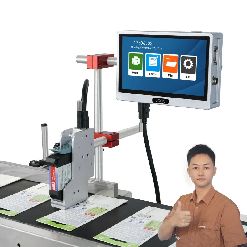 Automatic Inkjet Coding Machine for Plastic Packaging Online Coding Card Printer
