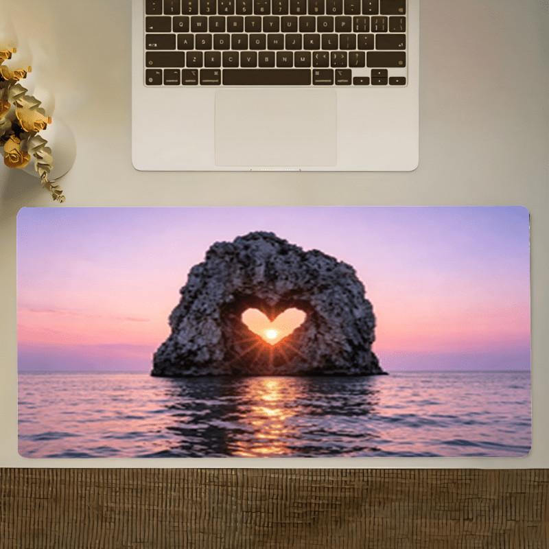 1pc Non-Slip Thick Keyboard & Mouse Pad Suitable for Work, Gaming Desk Mat wit