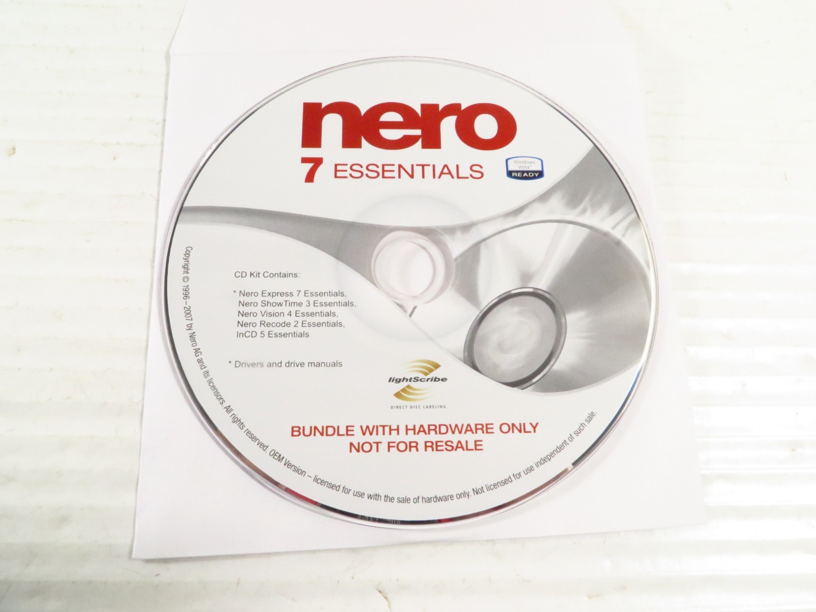 VINTAGE SOFTWARE | NERO 7 ESSENTIALS