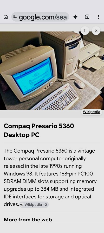 VINTAGE Compaq Presario 5360 Tower Desktop PC, Windows 98, Casual Computing