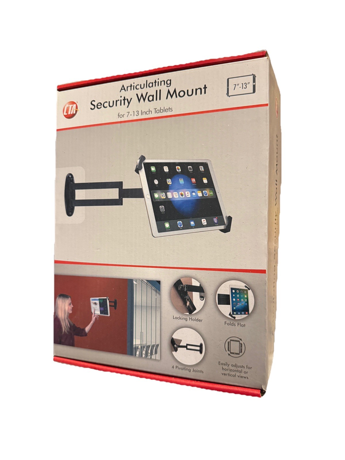 Cta Digital Wall Mount For Tablet Pc, Ipad - 13" Screen Support (pad-aswm)
