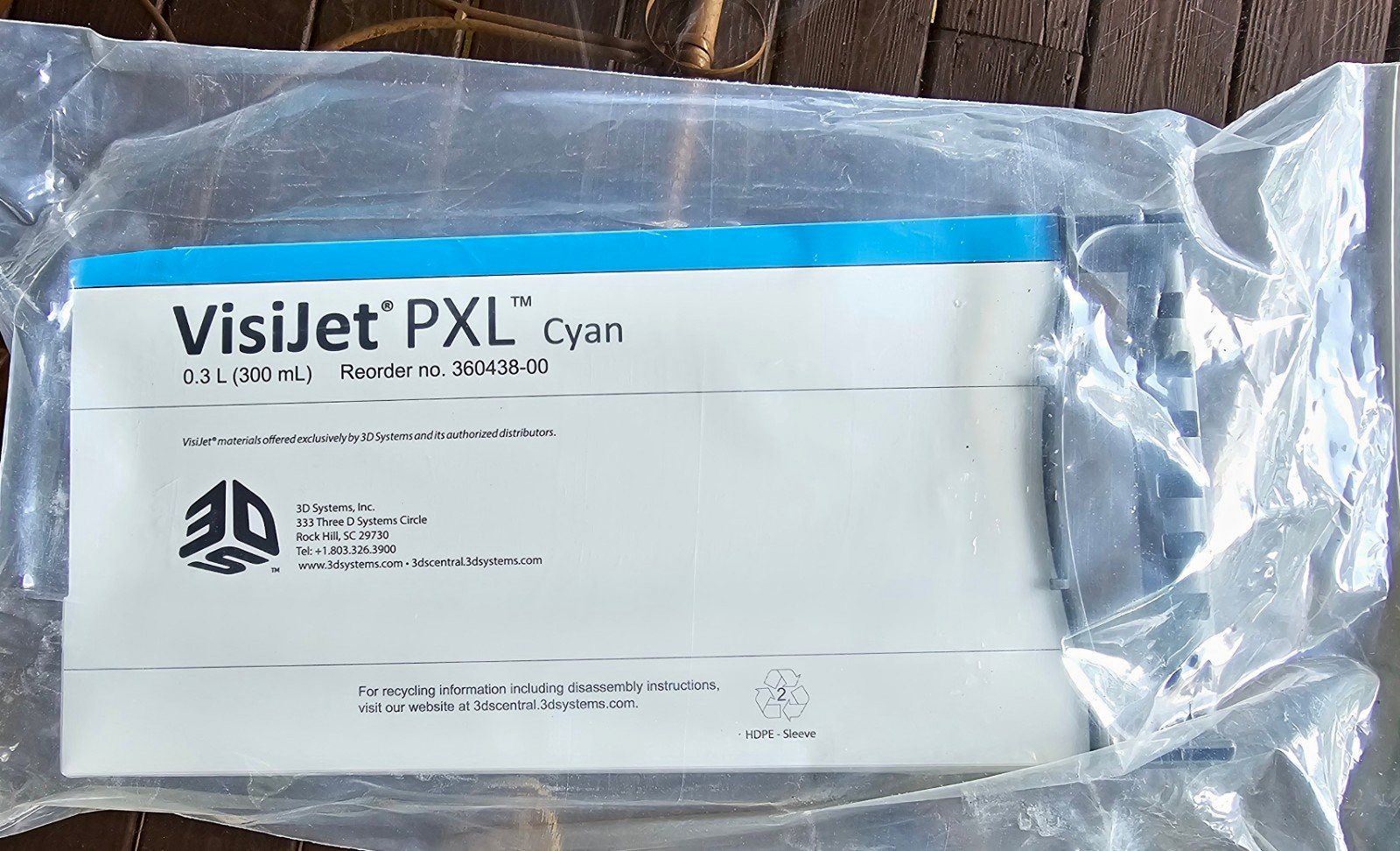 Projet 660+ VisiJet PXL Cyan 0.3L Cartridge