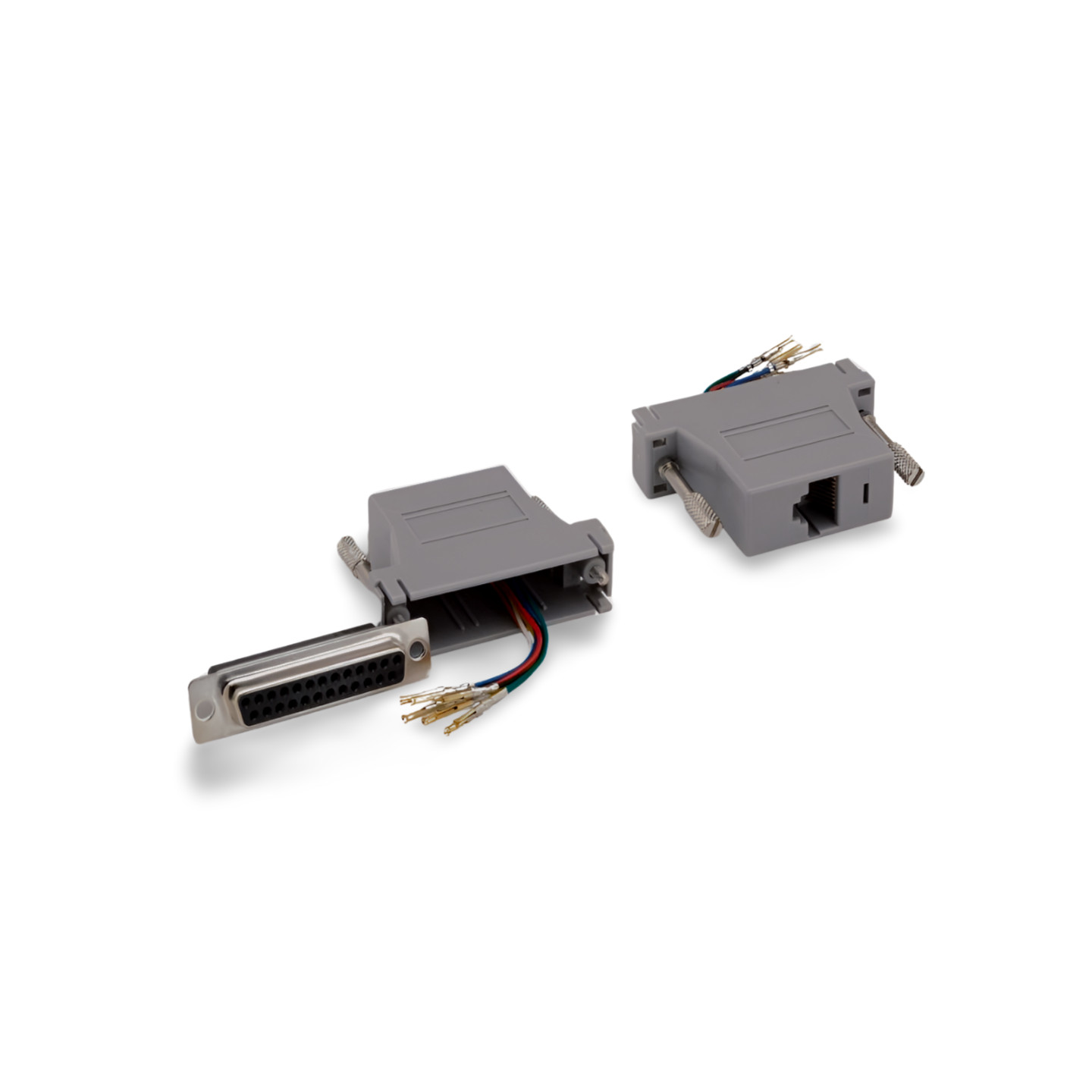 RJ45 to DB25 Female Modular Adapter - Gray