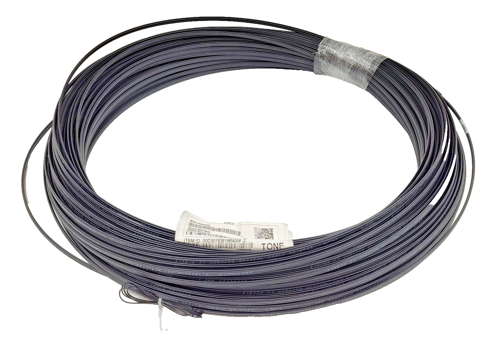 CORNING 00D301EB19R400F-Z 400' Fiber Optical Flat Cable Pushlok Optitap, Black