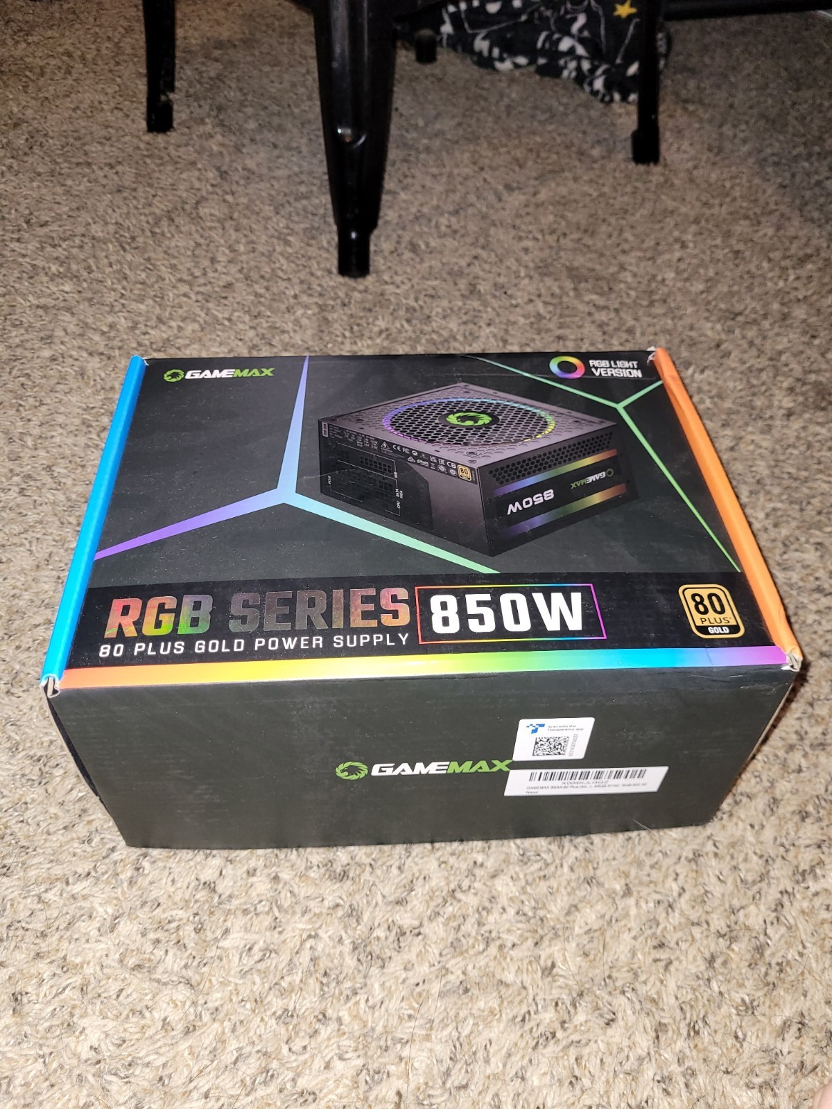 GameMax 850W 80 Plus Gold Modular ATX RGB Power Supply PSU RGB-850SE