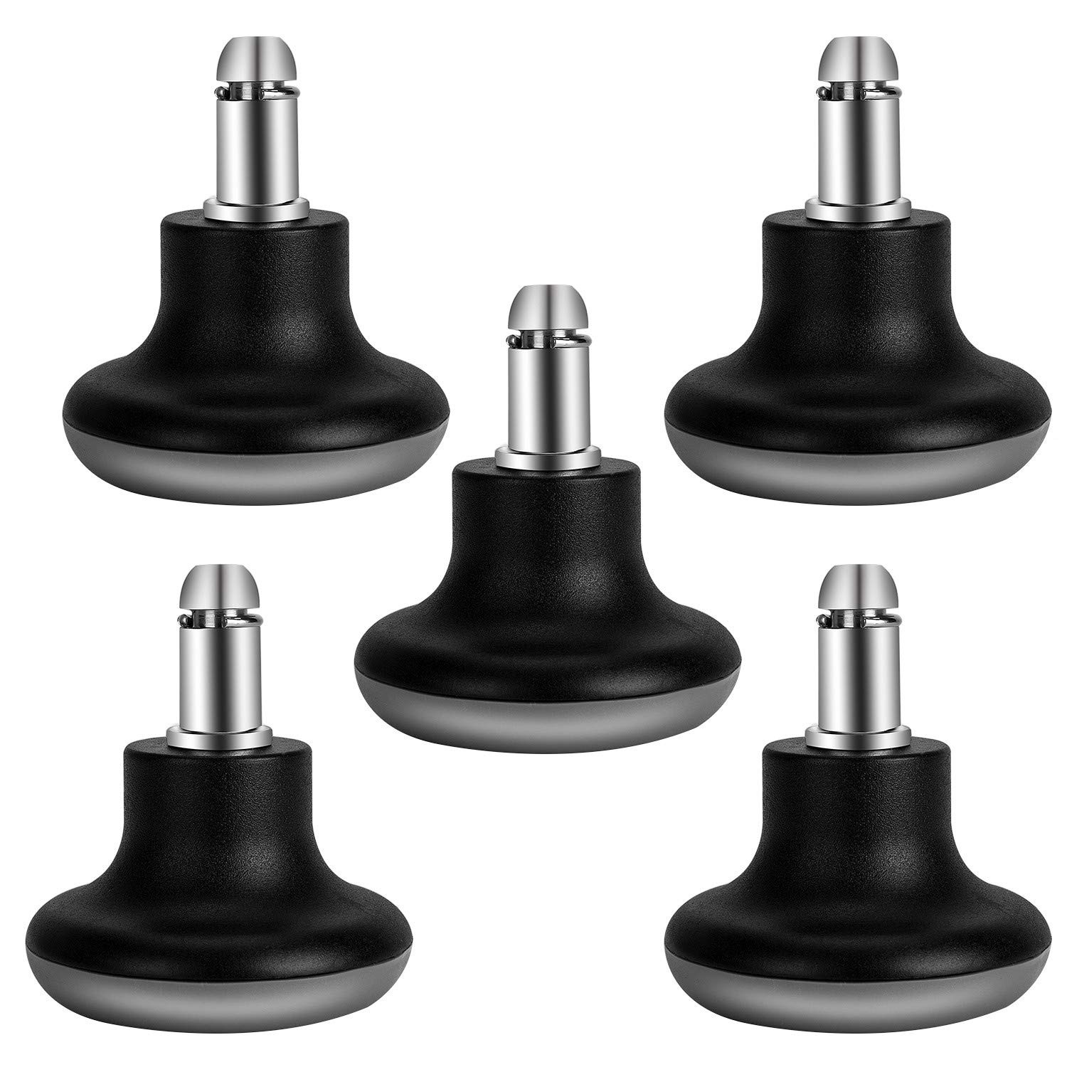 Bell Glides Replacement Office Chair Feet Swivel Caster Wheels Black 5pcs uvce