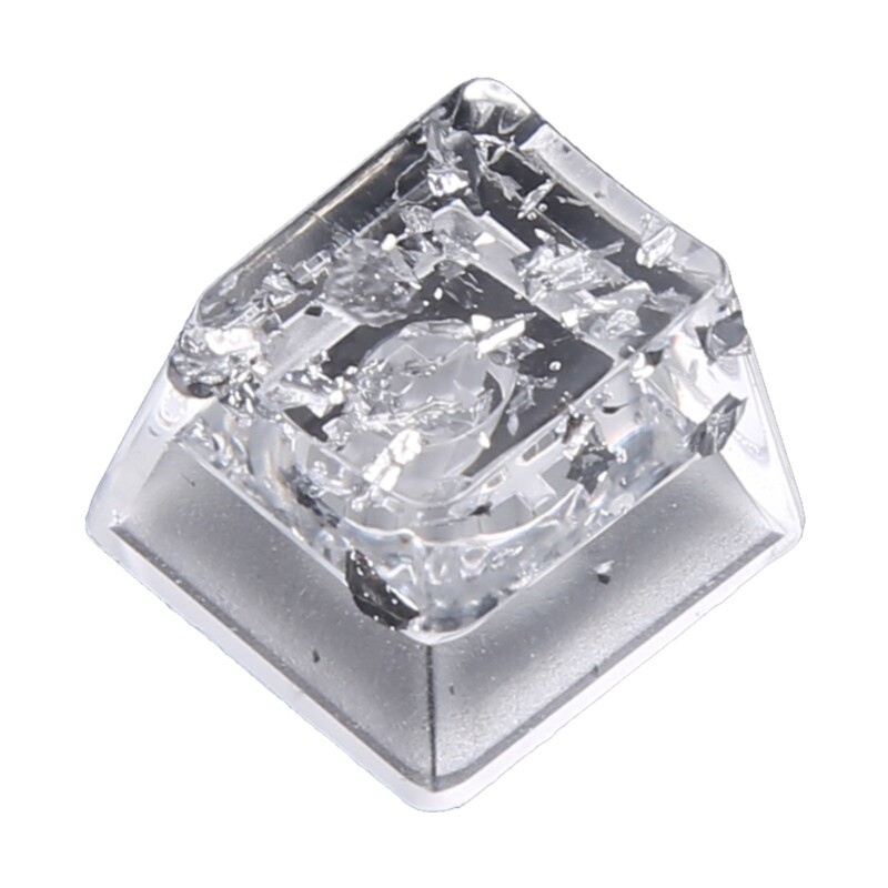 DIY Mechanical Keyboard Resin Keycap RGB Transparent Silver Foil OEM R4 Cover