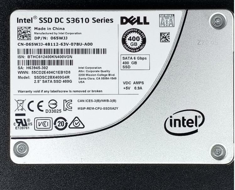 Compatible DELL INTEL DC S3610 400GB 6GbpsSATA 2.5"SSD 65WJJ065WJ SSDSC2BX400G4R