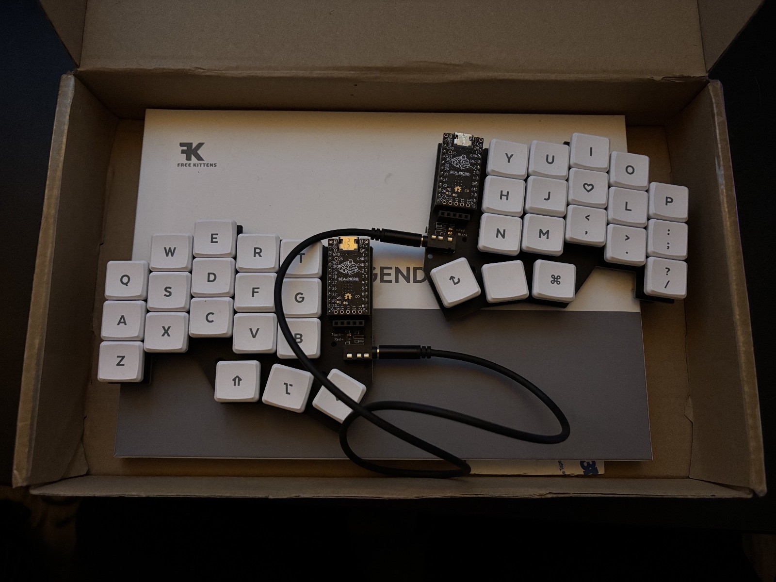Pre-soldered Chocofi 36 Keys Low Profile RP2040 Wired Split Keyboard